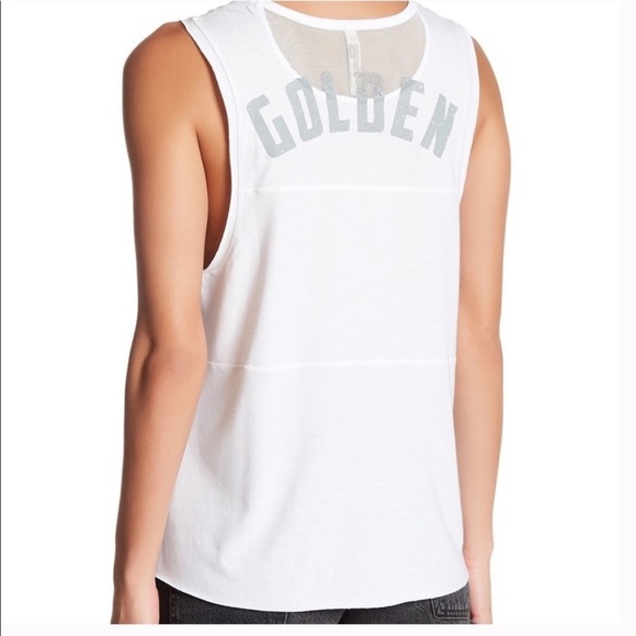 FP Movement Golden white mesh tank top‎ size Small - Picture 1 of 8